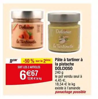 Migros Pâte à tartiner à la pistache DOLCIOSO 240 g offre