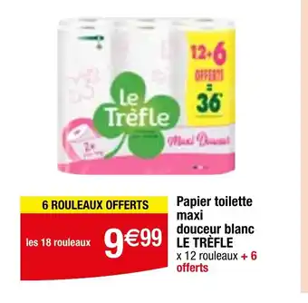 Migros Papier toilette maxi douceur blanc LE TRÈFLE offre