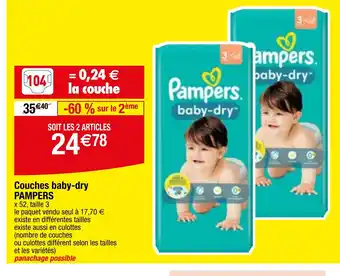 Migros Couches baby-dry PAMPERS offre