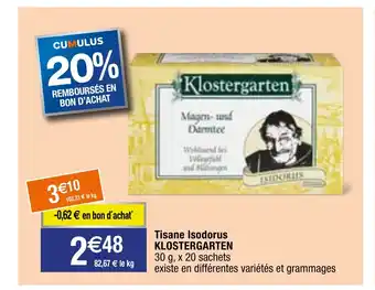 Migros Tisane Isodorus KLOSTERGARTEN offre