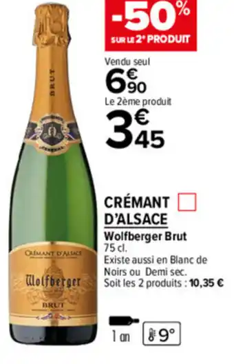 Carrefour Market Crémant d'alsace offre