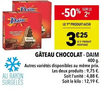 Supeco DAIM GÂTEAU CHOCOLAT offre