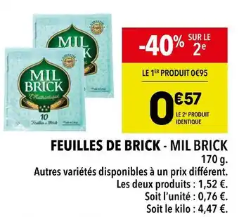 MIL BRICK FEUILLES DE BRICK