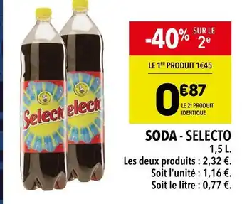 Supeco SELECTO SODA offre
