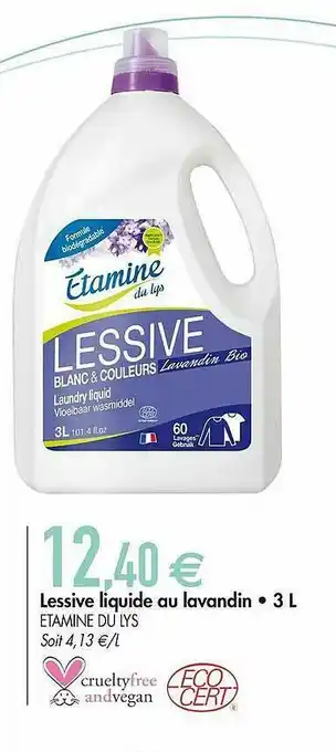 Lessive Liquide Au Lavandin 3 L étamine Du Lys