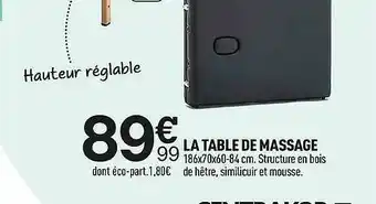 Centrakor La Table De Massage offre