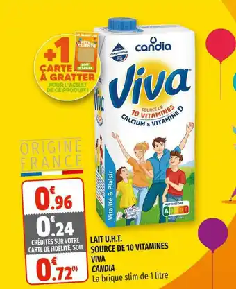 Lait U.h.t. Source De 10 Vitamines Viva Candia