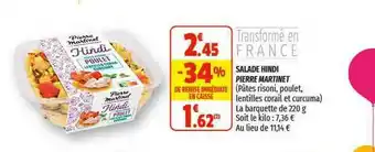 Coccimarket Salade Hindi Pierre Martinet offre