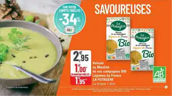 G20 Velouté Ou Mouliné De Nos Campagnes Bio Légumes De France La Potagère offre