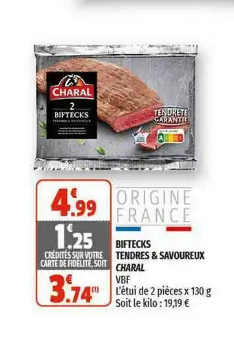 Coccimarket Biftecks Tendre & Savoureux Charal offre