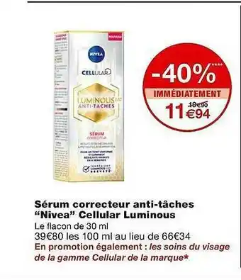 Sérum Correcteur Anti-tâches