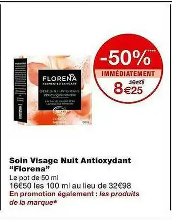 Monoprix Soin Visage Nuit Antioxydant offre