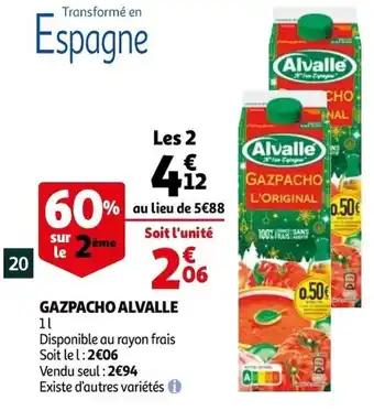 Auchan Gazpacho alvalle offre