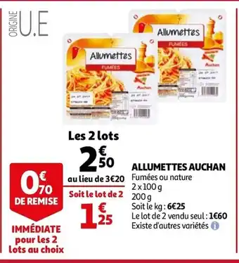Auchan Allumettes auchan offre
