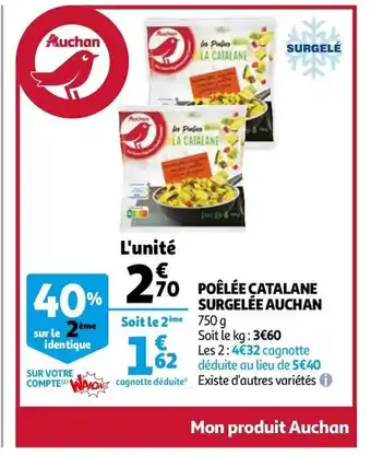 Auchan Poêlée catalane surgelée auchan offre