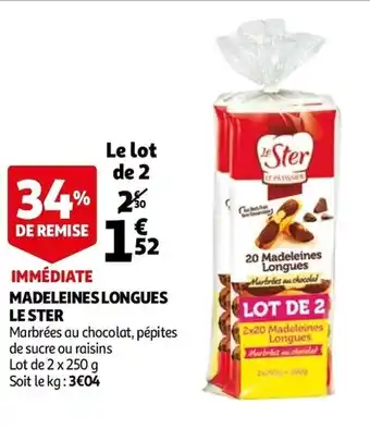 Auchan Madeleines longues le ster offre