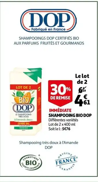 Auchan Shampooing bio dop offre