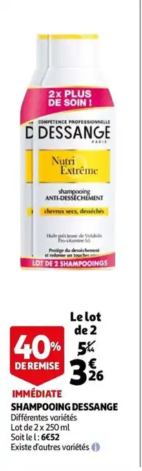 Auchan Shampooing dessange offre