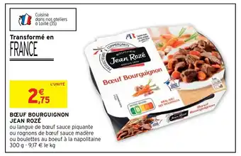 Intermarché Boeuf Bourguignon Jean Roze offre