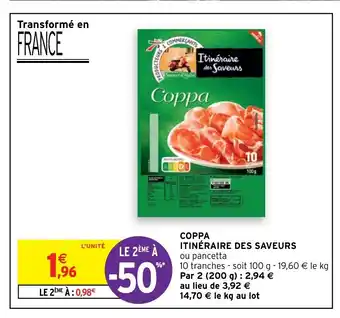 Intermarché Coppa Itinéraire Des Saveurs offre
