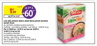 Intermarché Les Mélanges Bon Boulgour Quinoa Saint éloi offre