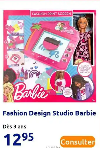 Action Barbie fashion design studio offre