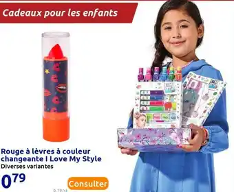 Action I love my style rouge à lèvres à couleur changeante offre
