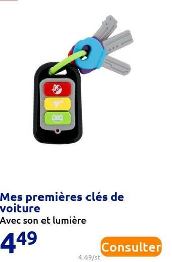 Action Mes premières clés de voiture offre