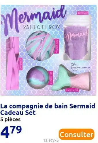 Action La compagnie de bain sermaid cadeau set offre