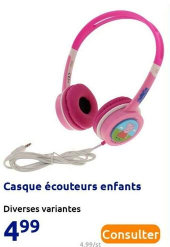 Action Casque écouteurs enfants offre