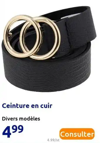 Action Ceinture en cuir offre