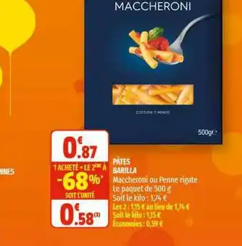 Coccinelle Express Pâtes Barilla offre
