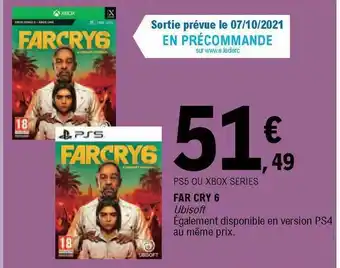 E.Leclerc Ps5 Ou Xbox Series Far Cry 6 offre