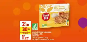Les Galettes Orge & Boulgour Au Chèvre & Miel Céréal Bio