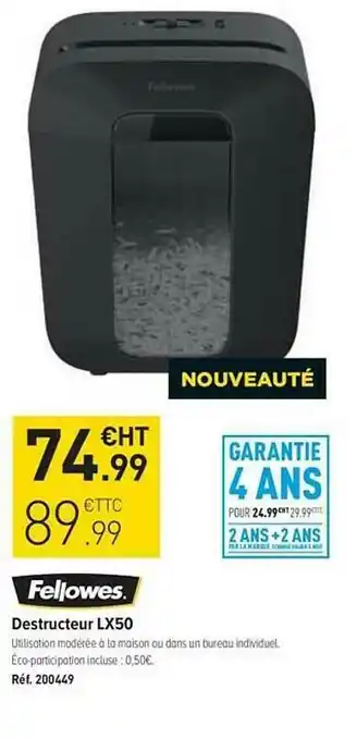 Fellowes Destructeur Lx50
