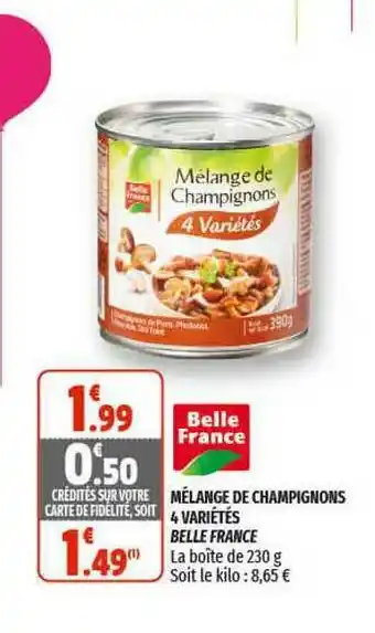 Coccinelle Express Mélange De Champignons 4 Variétés Belle France offre