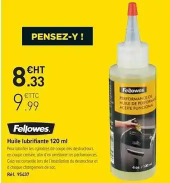 Fellowes Huile Lubrifiante