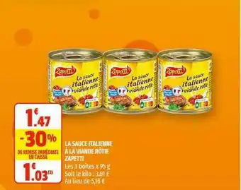 La Sauce Italienne à La Viande Rôtie Zapetti