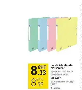 Lot De 4 Boîtes De Classement