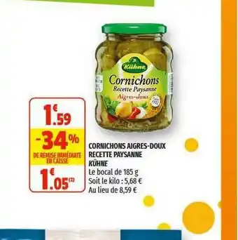 Cornichons Aigres-doux Recette Paysanne Kühne