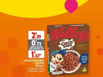 Coccinelle Supermarché Céréales Chocolatées Coco Pops Kellogg's offre