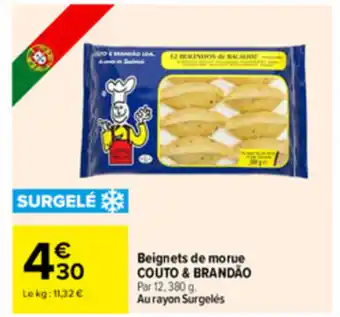 Carrefour Drive Beignets de morue offre