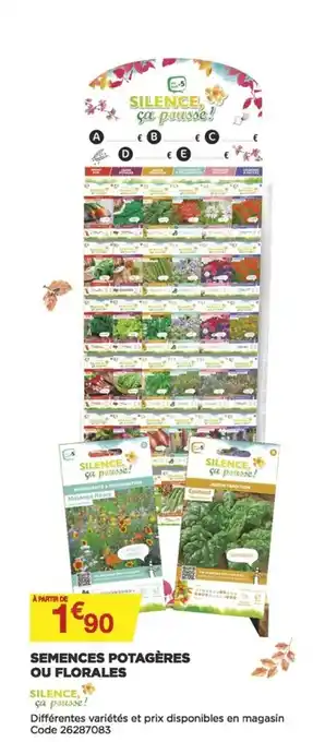 Bricomarché Semences potagères ou florales offre