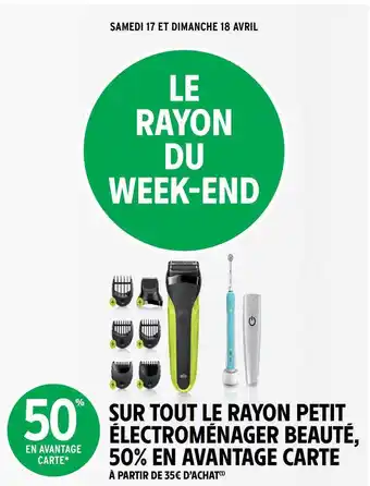 Intermarché Contact Petit électroménager Beauté, 50% En Avantage Carte offre