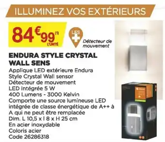 Endura style crystal wall sens