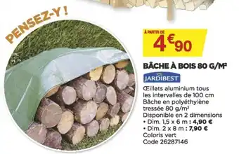 Bricomarché Bâche à bois 80 G/M offre