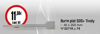 Burin plat SDS+ trivoly