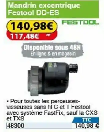 Mandrin excentrique festool DD-ES