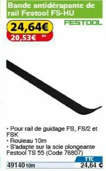 Bande antidérapante de rail festool FS-HU