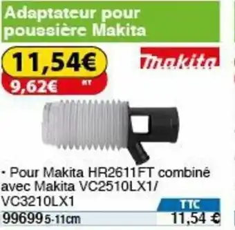 Adaptateur pour poussière makita